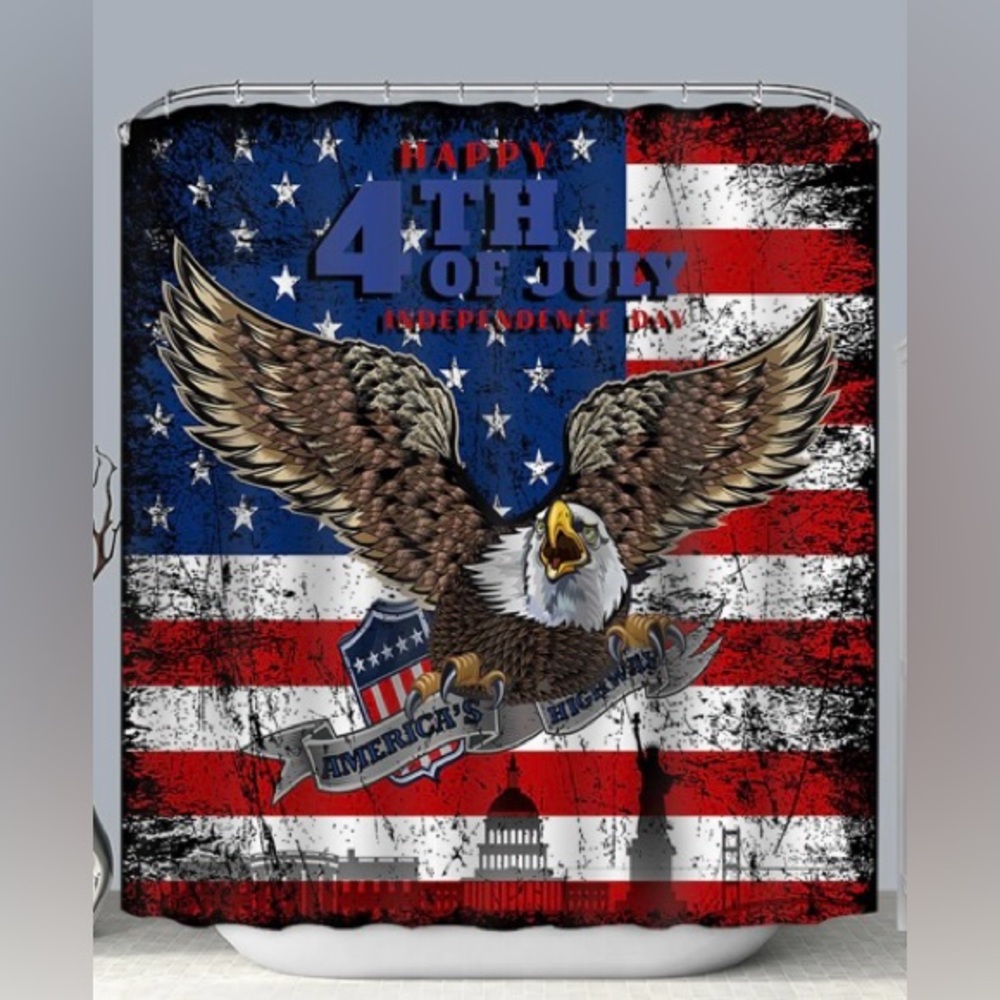 🇺🇸🦅4th of July🦅🇺🇸Eagle Shower Curtain/Backdrop